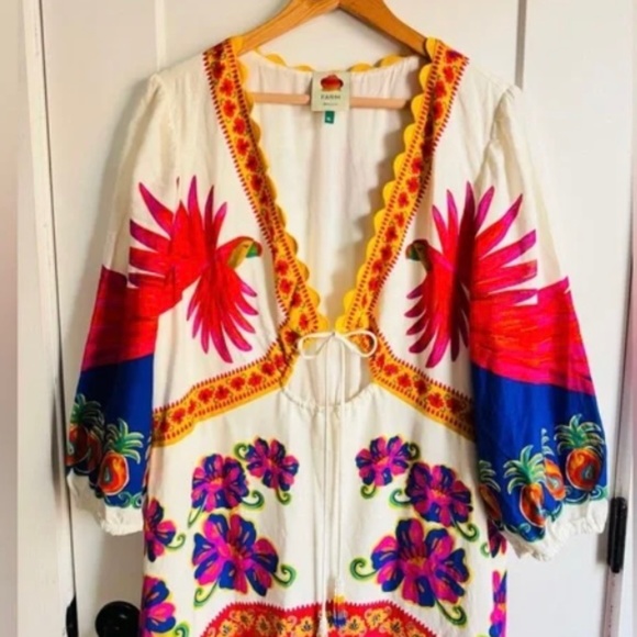 Farm Rio Floral Embroidered Maxi Dress - Picture 3 of 6